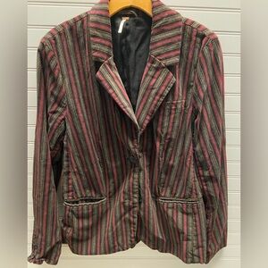 Free People Corduroy Striped Blazer